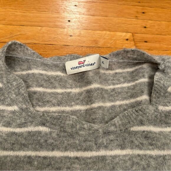 Vineyard Vines Wool blend grey stripe sweater - Picture 3 of 4